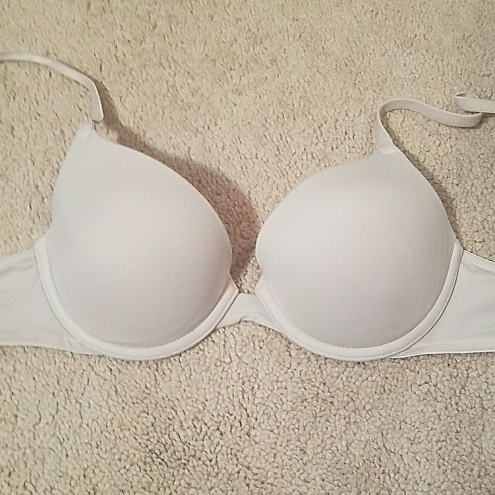 Victoria's secret PINK white t shirt bra push up